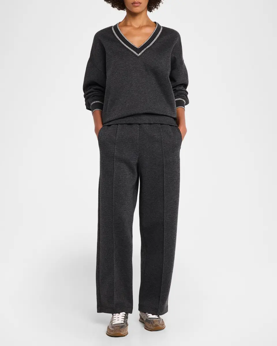 Brunello Cucinelli Techno Cashmere-Cotton Straight-Leg Track Pants | Thumbnail 2 Brunello Cucinelli Techno Cashmere-Cotton Straight-Leg Track Pants | Thumbnail 2