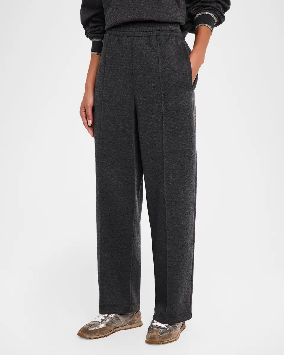 Brunello Cucinelli Techno Cashmere-Cotton Straight-Leg Track Pants | Thumbnail 4 Brunello Cucinelli Techno Cashmere-Cotton Straight-Leg Track Pants | Thumbnail 4