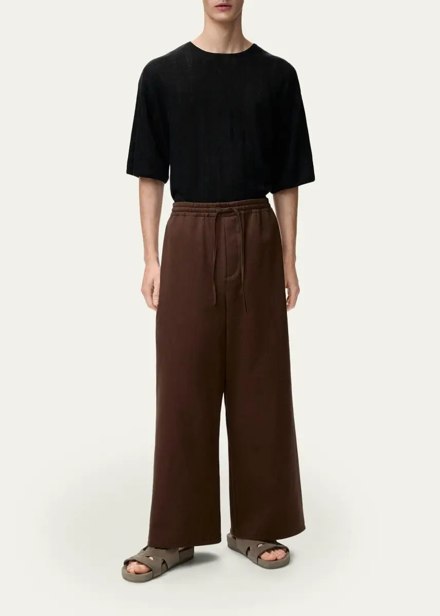 Loewe x Paula's Ibiza Men's Washed Satin Wide-Leg Drawstring Pants | Thumbnail 2 Loewe x Paula's Ibiza Men's Washed Satin Wide-Leg Drawstring Pants | Thumbnail 2