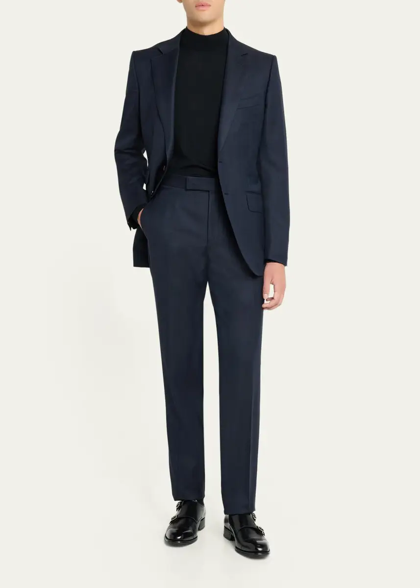 Tom Ford Men's Wool Herringbone Two-Piece Suit | Thumbnail 2 Tom Ford Men's Wool Herringbone Two-Piece Suit | Thumbnail 2