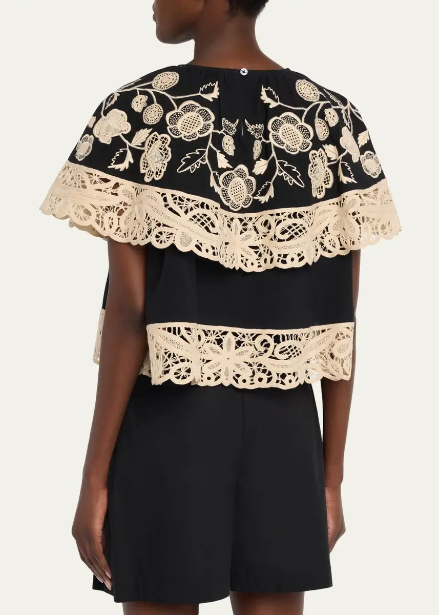 Sea Shiloh Embroidered Ruffle Blouse | Thumbnail 3 Sea Shiloh Embroidered Ruffle Blouse | Thumbnail 3
