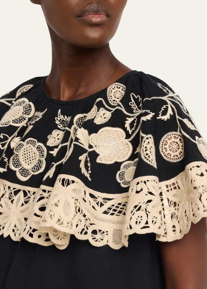 Sea Shiloh Embroidered Ruffle Blouse | Thumbnail 5 Sea Shiloh Embroidered Ruffle Blouse | Thumbnail 5
