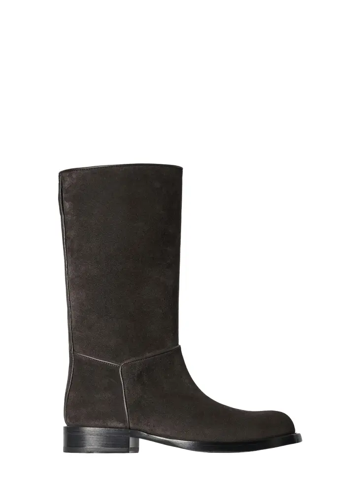 The Row Nobilis Suede Riding Boots | Image 1 The Row Nobilis Suede Riding Boots | Image 1