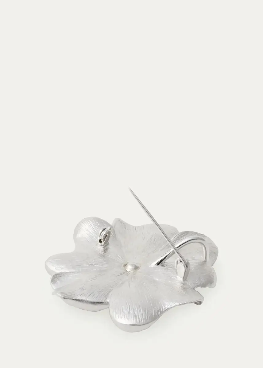 Jan Leslie Men's Sterling Silver Flower Lapel Pin | Thumbnail 2