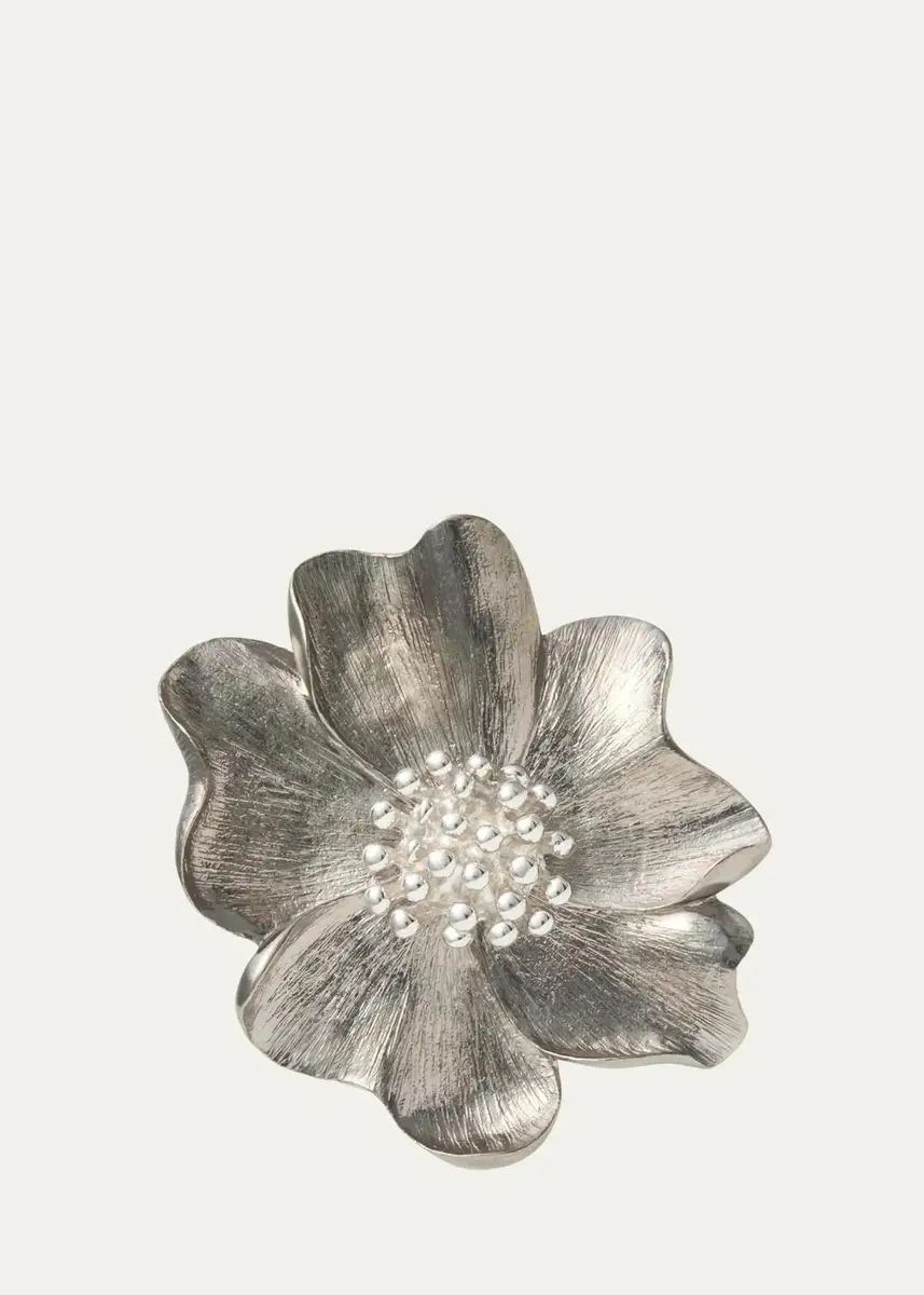 Jan Leslie Men's Sterling Silver Flower Lapel Pin | Thumbnail 3