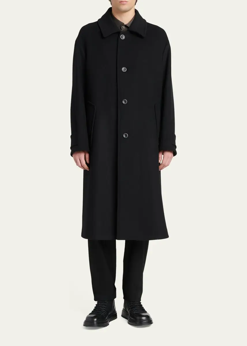 Giorgio Armani Men's Drawstring Stretch Cashmere Pants | Thumbnail 2