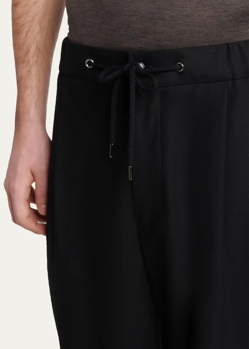 Giorgio Armani Men's Drawstring Stretch Cashmere Pants | Thumbnail 5