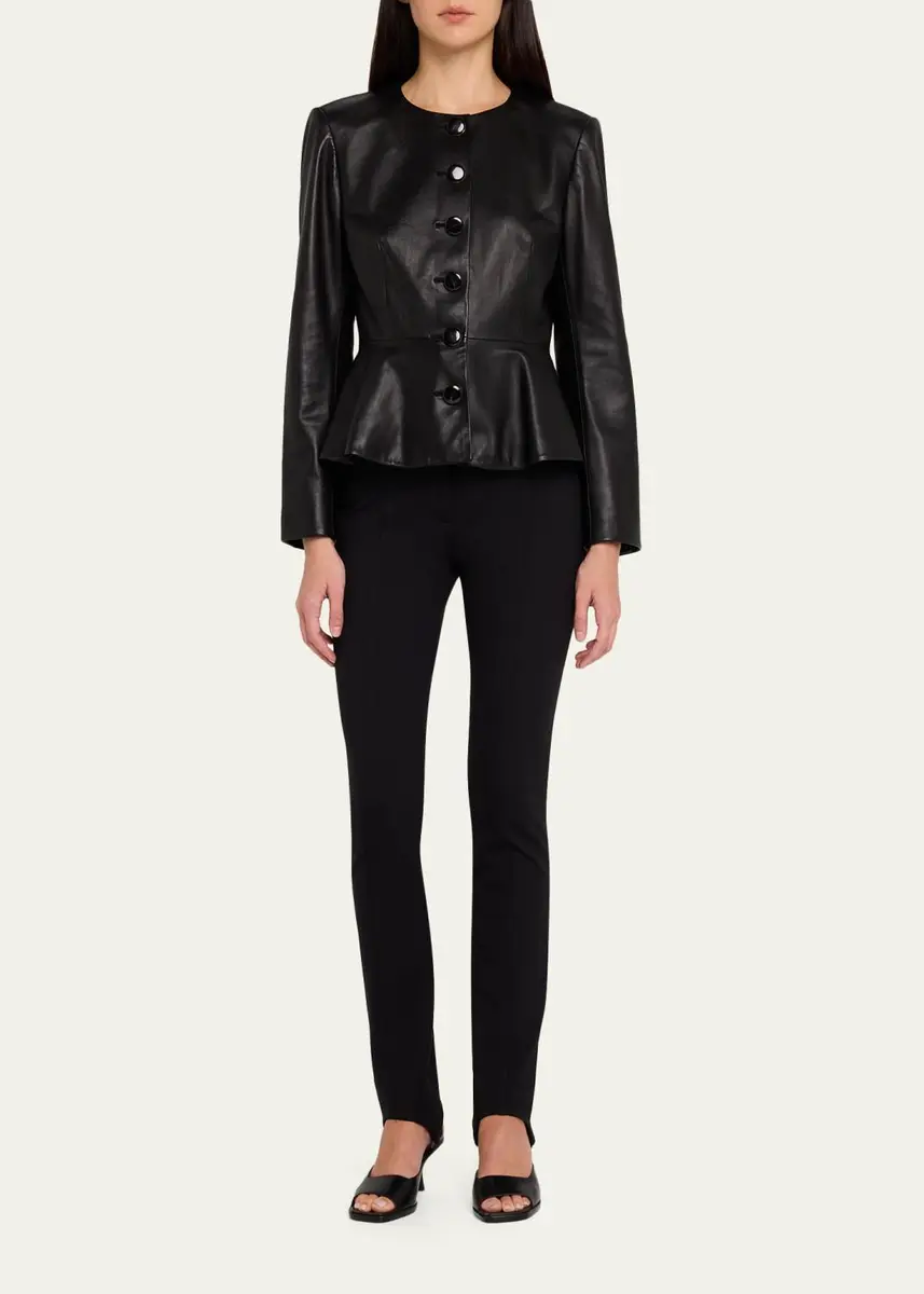Veronica Beard Quinn Leather Peplum Jacket | Thumbnail 2 Veronica Beard Quinn Leather Peplum Jacket | Thumbnail 2