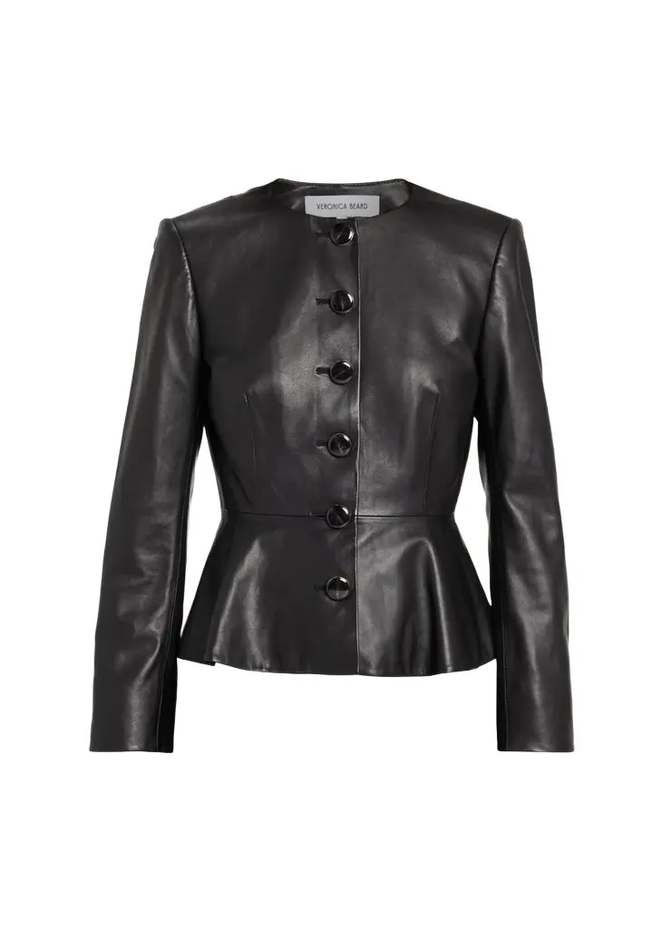 Quinn Leather Peplum Jacket