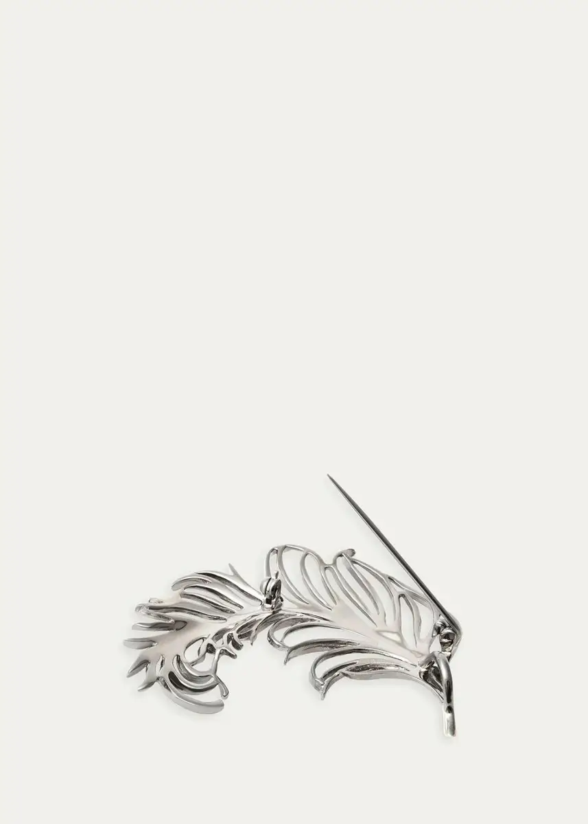 Jan Leslie Men's Sterling Silver Feather Lapel Pin | Thumbnail 2 Jan Leslie Men's Sterling Silver Feather Lapel Pin | Thumbnail 2