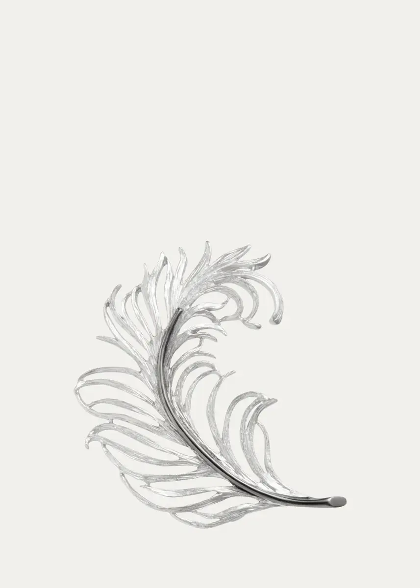 Jan Leslie Men's Sterling Silver Feather Lapel Pin | Thumbnail 3 Jan Leslie Men's Sterling Silver Feather Lapel Pin | Thumbnail 3