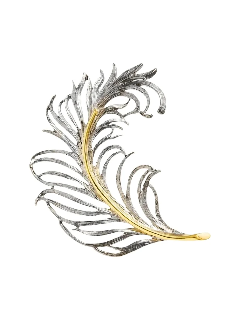 Jan Leslie Men's Sterling Silver Feather Lapel Pin