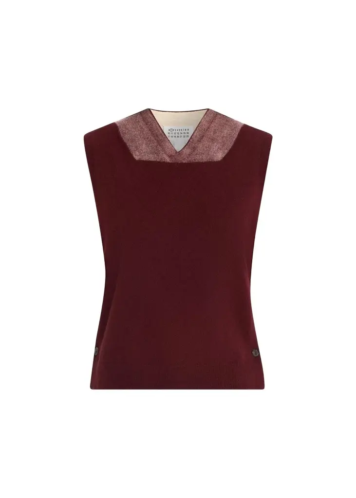 Fused Wool Knit Vest