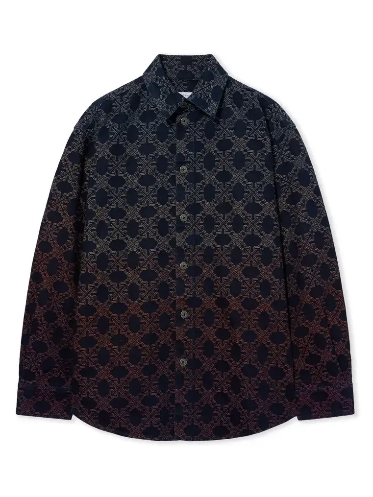 Arrow Monogram Degradé Jacquard Denim Overshirt