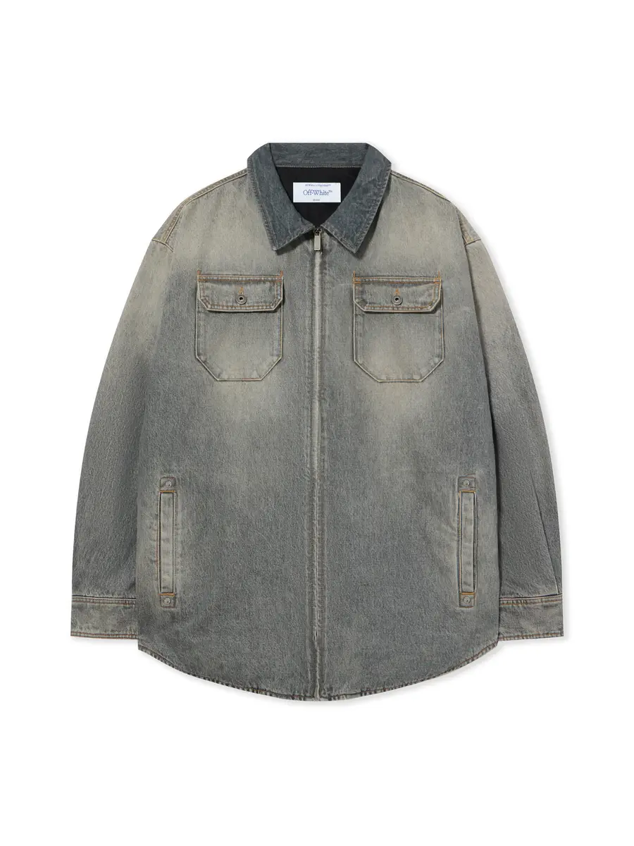 Off-White Bookish Workwear Denim Overshirt | Image 1 Off-White Bookish Workwear Denim Overshirt | Image 1