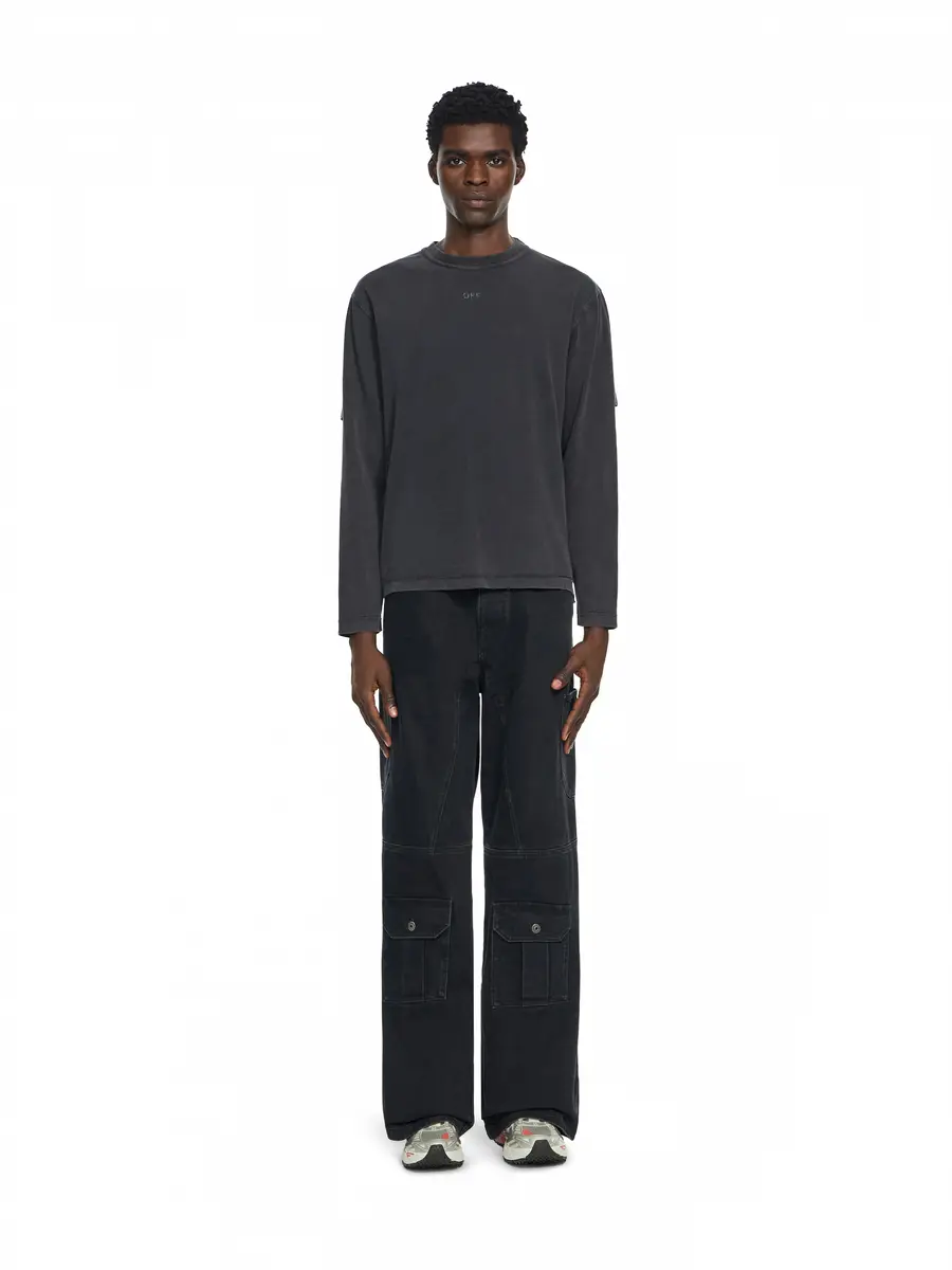 Off-White Swimming Face Long Sleeve T-Shirt | Thumbnail 2 Off-White Swimming Face Long Sleeve T-Shirt | Thumbnail 2
