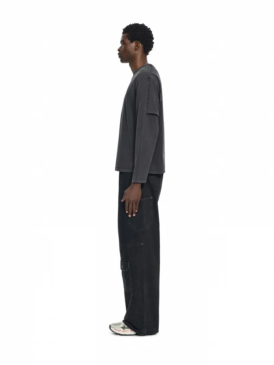 Off-White Swimming Face Long Sleeve T-Shirt | Thumbnail 3 Off-White Swimming Face Long Sleeve T-Shirt | Thumbnail 3
