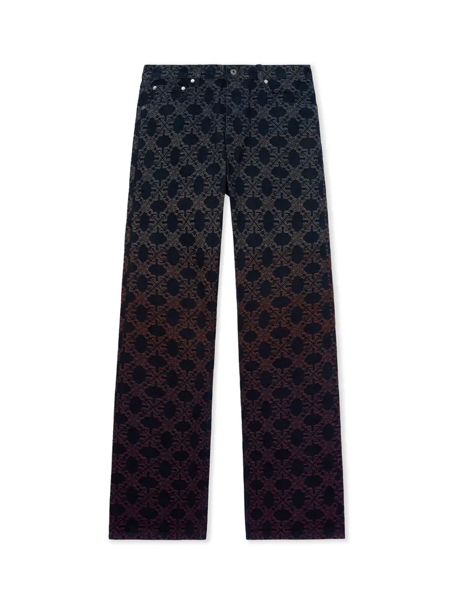 Off-White Arrow Monogram Degradé Jacquard Jeans
