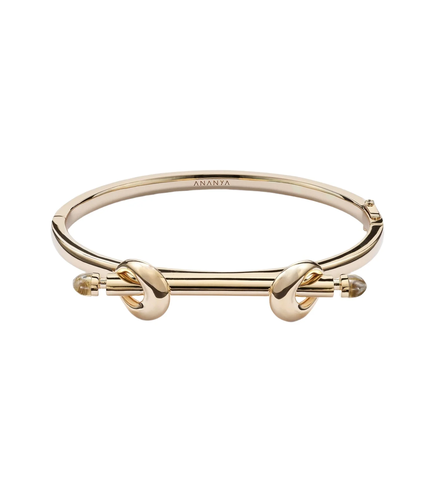 Ananya Chakra 18kt gold bangle with quartz