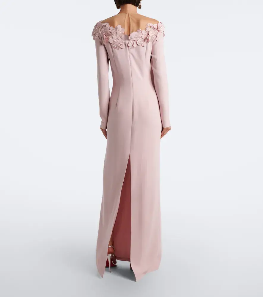 Costarellos Zurina embellished floral-appliqué crêpe gown | Thumbnail 3 Costarellos Zurina embellished floral-appliqué crêpe gown | Thumbnail 3