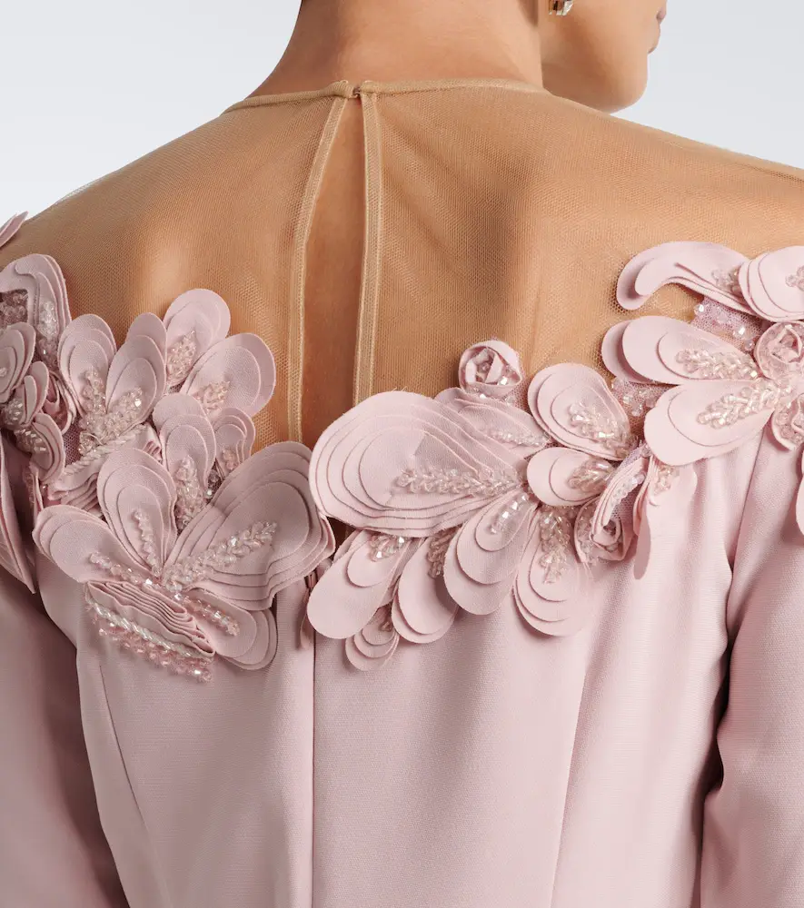 Costarellos Zurina embellished floral-appliqué crêpe gown | Thumbnail 5 Costarellos Zurina embellished floral-appliqué crêpe gown | Thumbnail 5