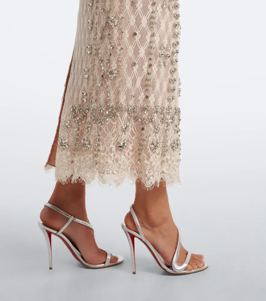 Costarellos Dena embellished lace pencil skirt | Thumbnail 5