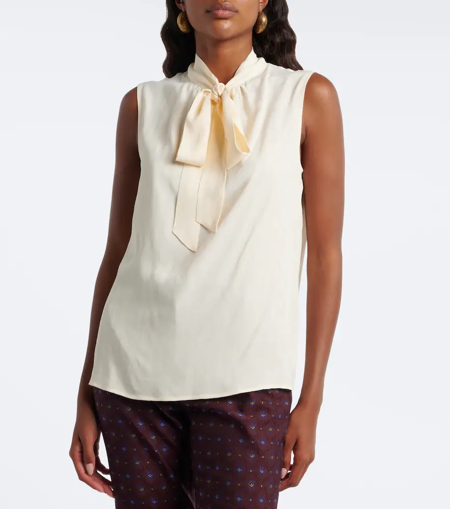 Etro Paisley jacquard crêpe de chine top | Thumbnail 2 Etro Paisley jacquard crêpe de chine top | Thumbnail 2