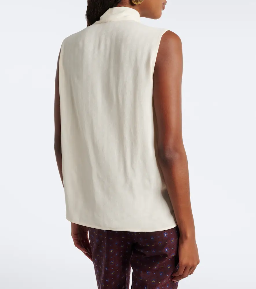 Etro Paisley jacquard crêpe de chine top | Thumbnail 4 Etro Paisley jacquard crêpe de chine top | Thumbnail 4