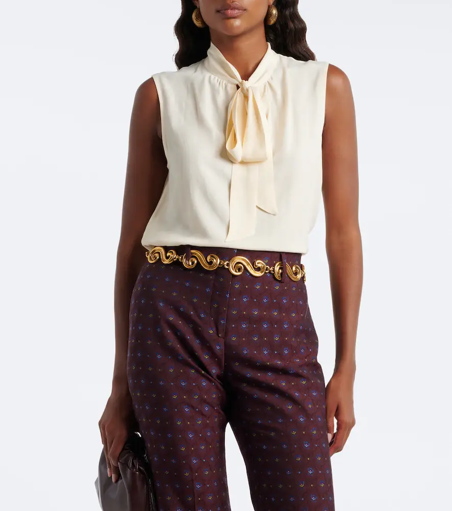 Etro Paisley jacquard crêpe de chine top | Thumbnail 5 Etro Paisley jacquard crêpe de chine top | Thumbnail 5