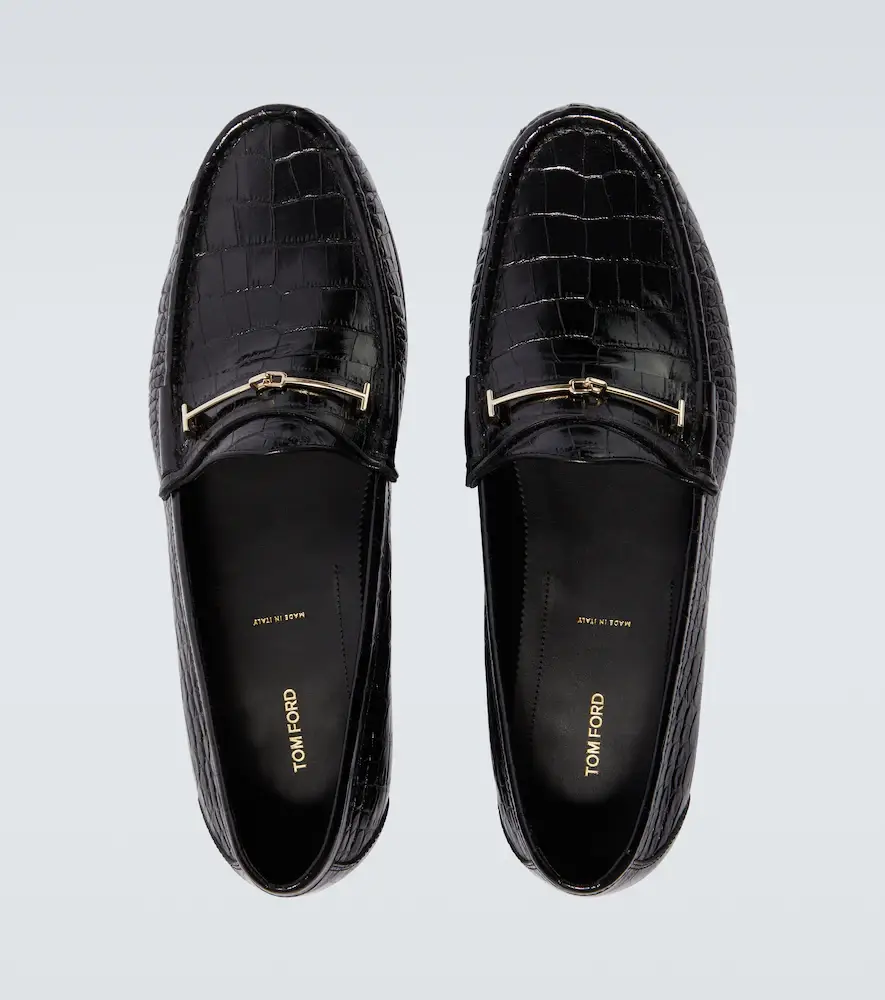 Tom Ford Oscar Double T croc-effect leather loafers | Thumbnail 3 Tom Ford Oscar Double T croc-effect leather loafers | Thumbnail 3