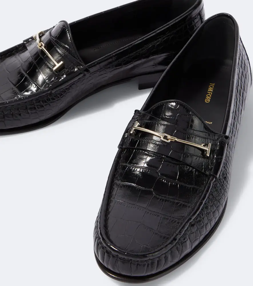 Tom Ford Oscar Double T croc-effect leather loafers | Thumbnail 5 Tom Ford Oscar Double T croc-effect leather loafers | Thumbnail 5