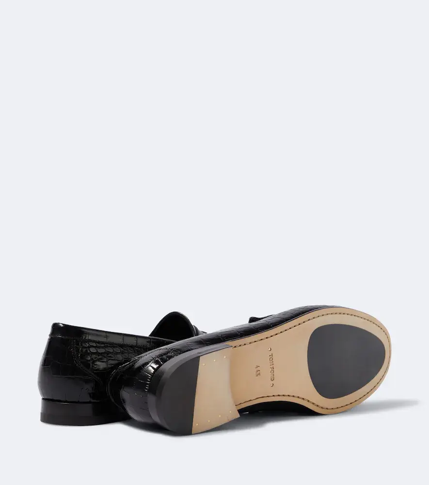 Tom Ford Oscar Double T croc-effect leather loafers | Thumbnail 6 Tom Ford Oscar Double T croc-effect leather loafers | Thumbnail 6