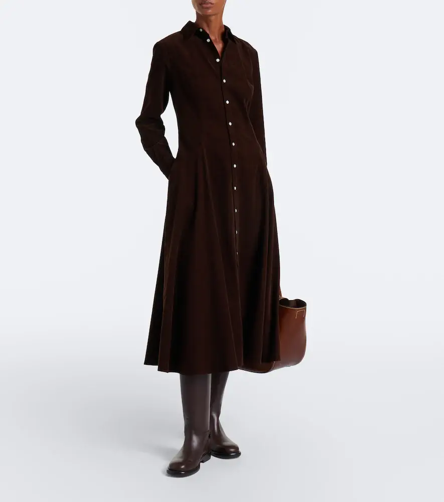 Polo Ralph Lauren Cotton corduroy midi dress | Thumbnail 2 Polo Ralph Lauren Cotton corduroy midi dress | Thumbnail 2
