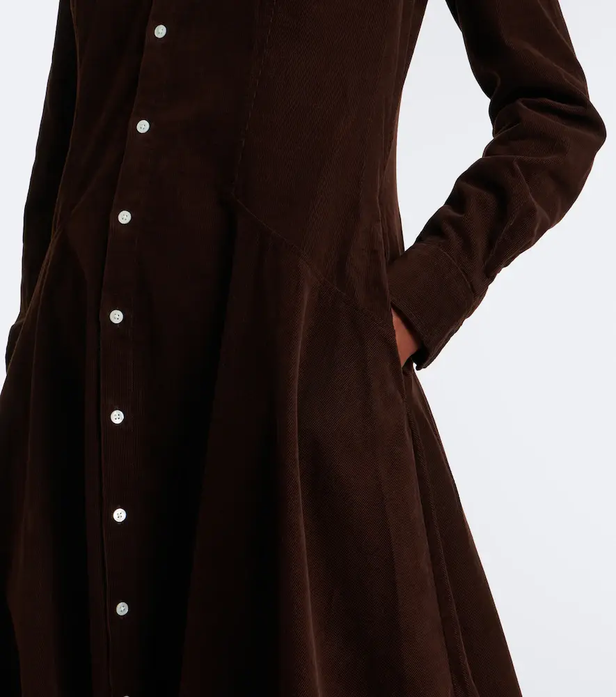 Polo Ralph Lauren Cotton corduroy midi dress | Thumbnail 4 Polo Ralph Lauren Cotton corduroy midi dress | Thumbnail 4