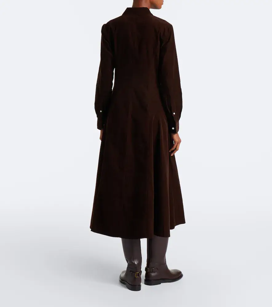 Polo Ralph Lauren Cotton corduroy midi dress | Thumbnail 6 Polo Ralph Lauren Cotton corduroy midi dress | Thumbnail 6