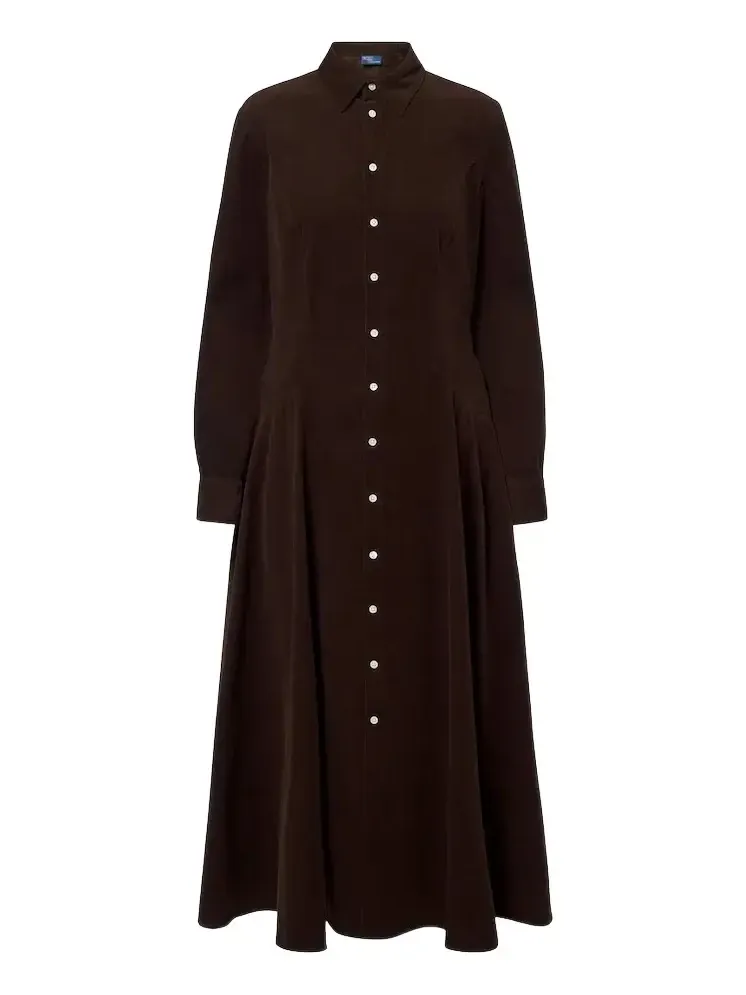 Cotton corduroy midi dress