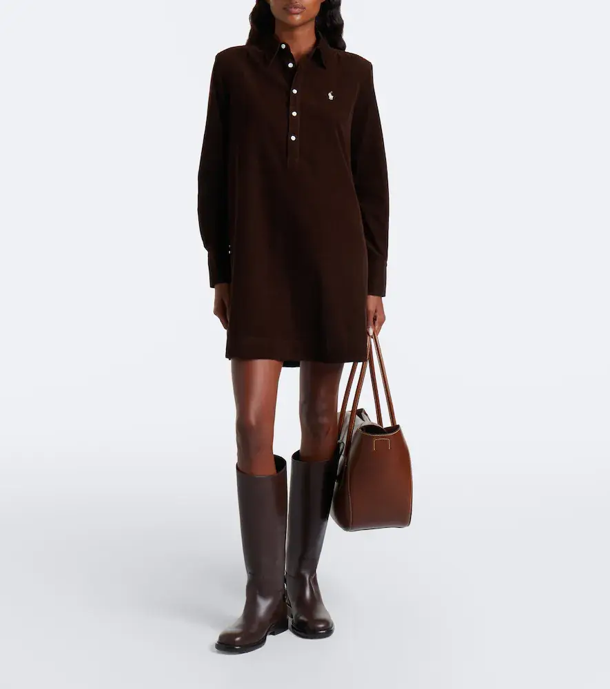 Polo Ralph Lauren Cotton corduroy minidress | Thumbnail 4 Polo Ralph Lauren Cotton corduroy minidress | Thumbnail 4
