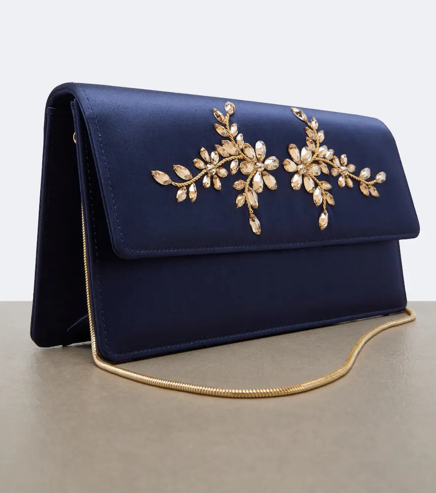Manolo Blahnik Capripla embellished satin clutch | Thumbnail 3
