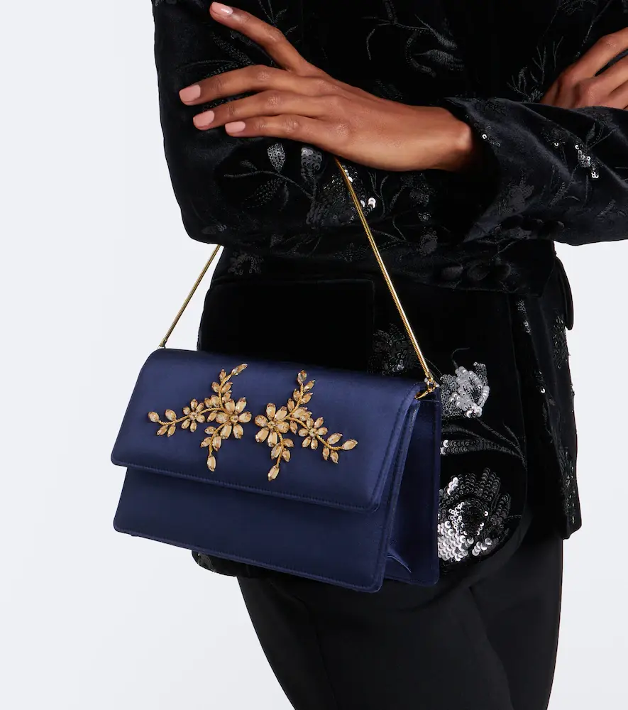 Manolo Blahnik Capripla embellished satin clutch | Thumbnail 8