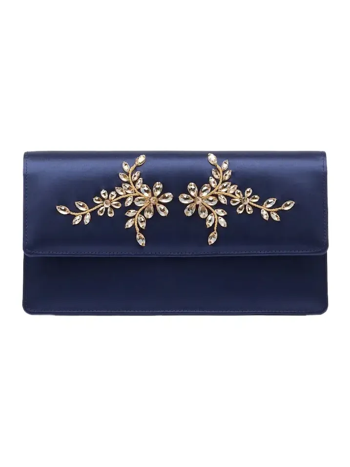 Capripla embellished satin clutch Capripla embellished satin clutch