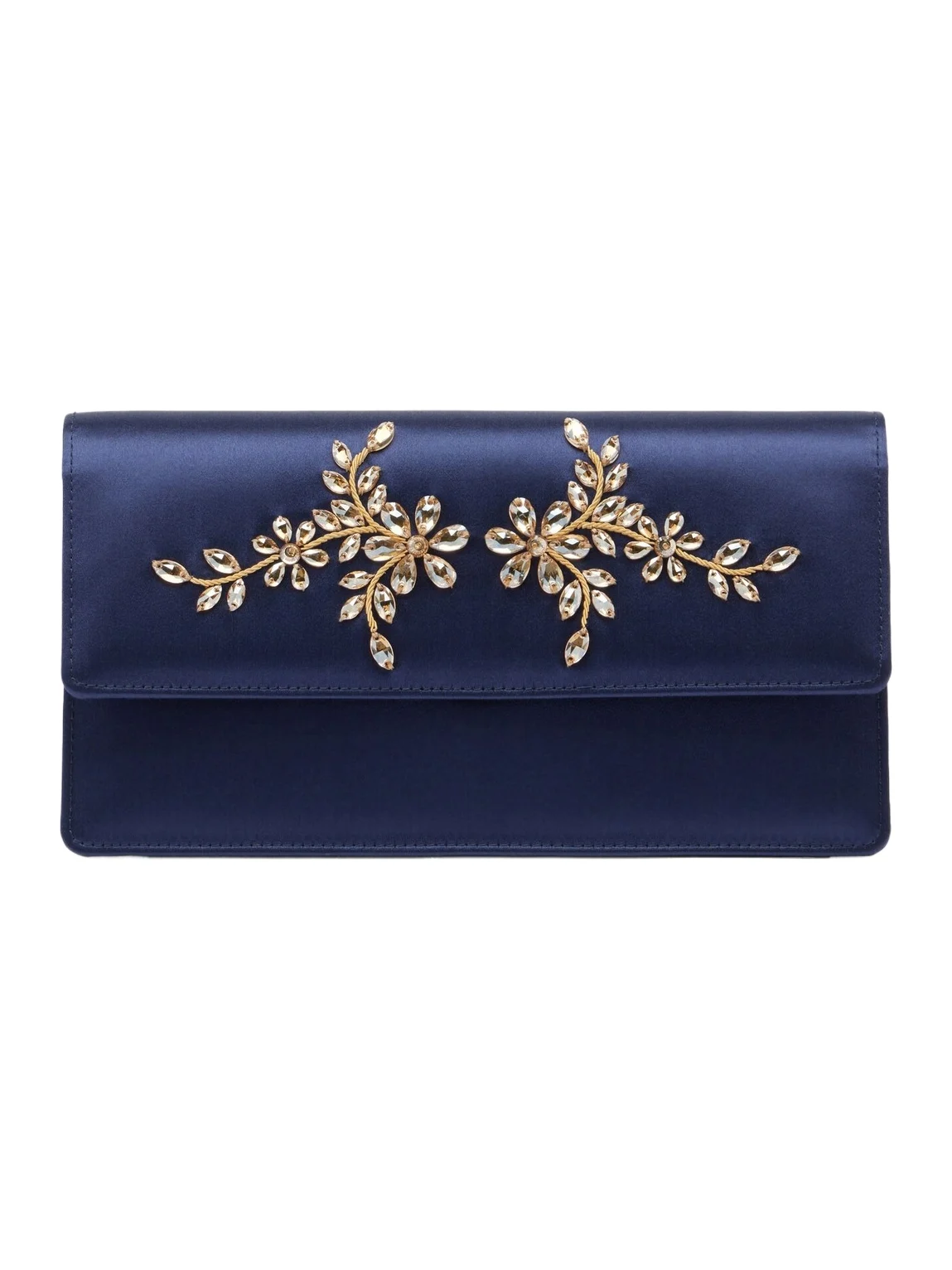 Manolo Blahnik Capripla embellished satin clutch