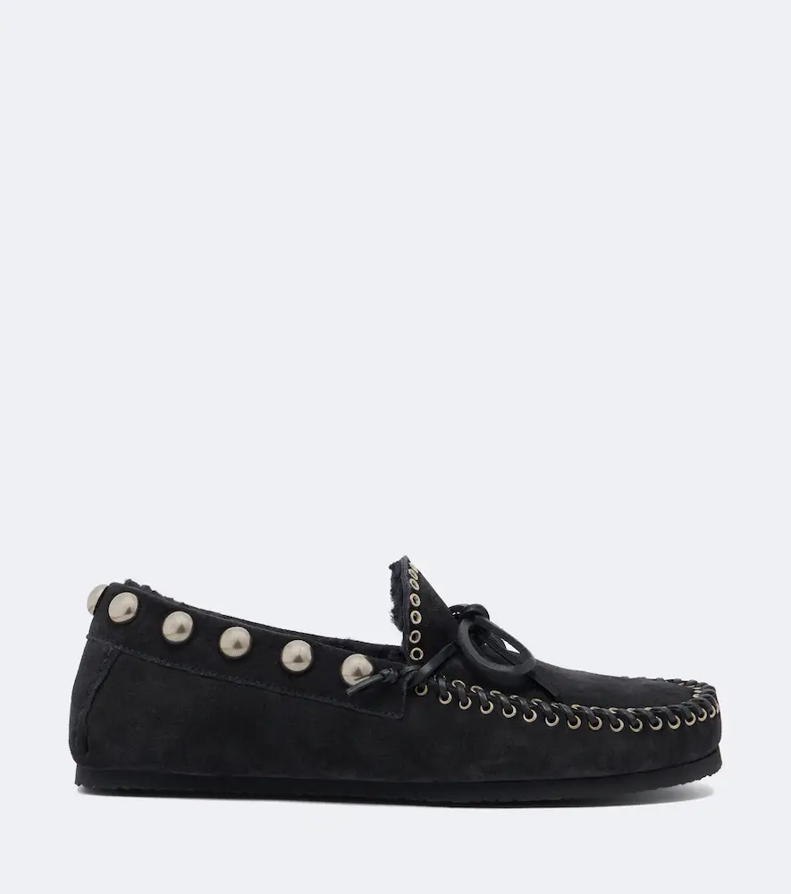 Isabel Marant Fitza shearling-lined suede loafers | Thumbnail 3