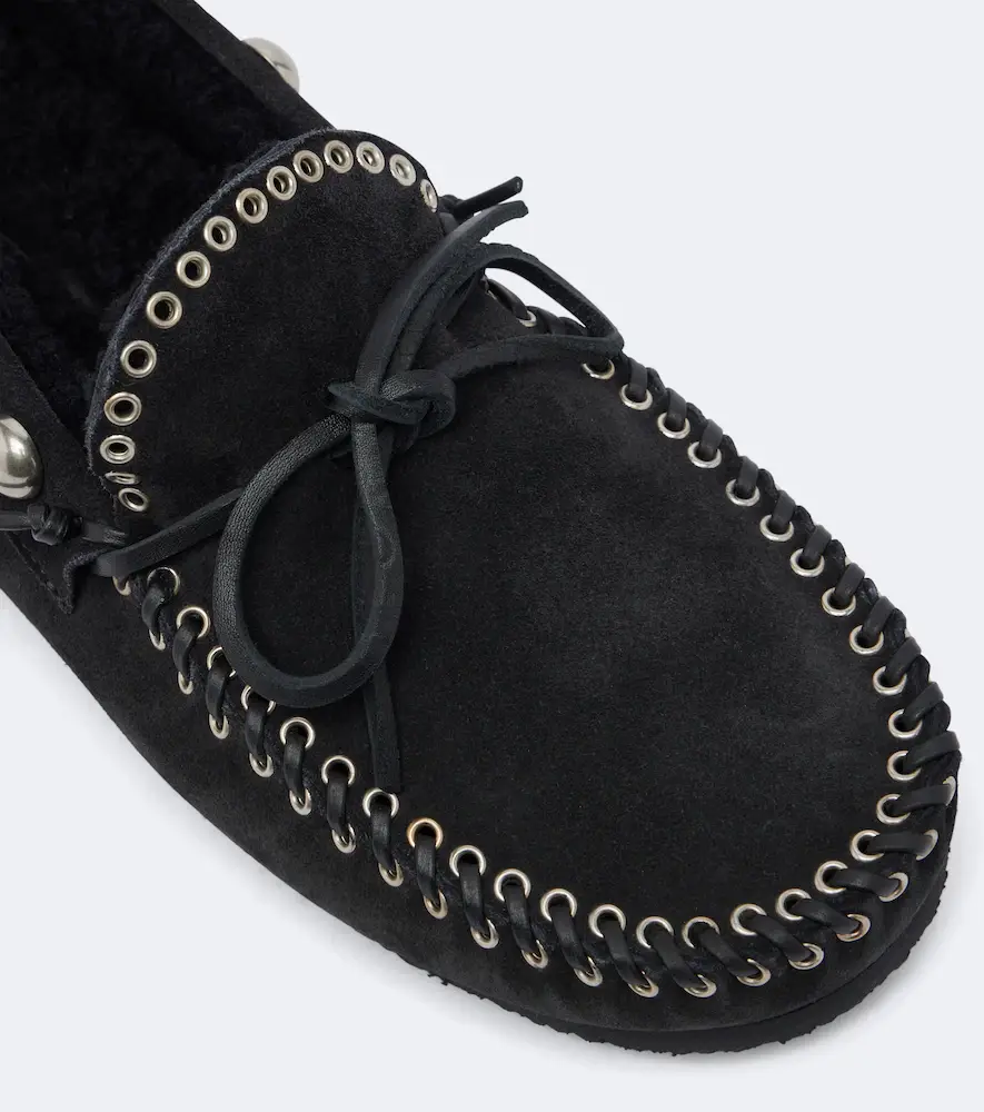 Isabel Marant Fitza shearling-lined suede loafers | Thumbnail 4