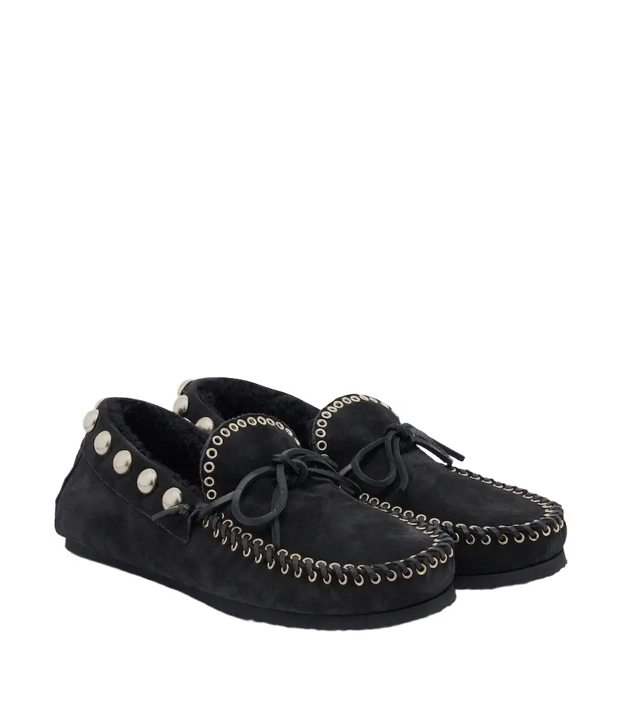 Isabel Marant Fitza shearling-lined suede loafers | Image 1 Isabel Marant Fitza shearling-lined suede loafers | Image 1