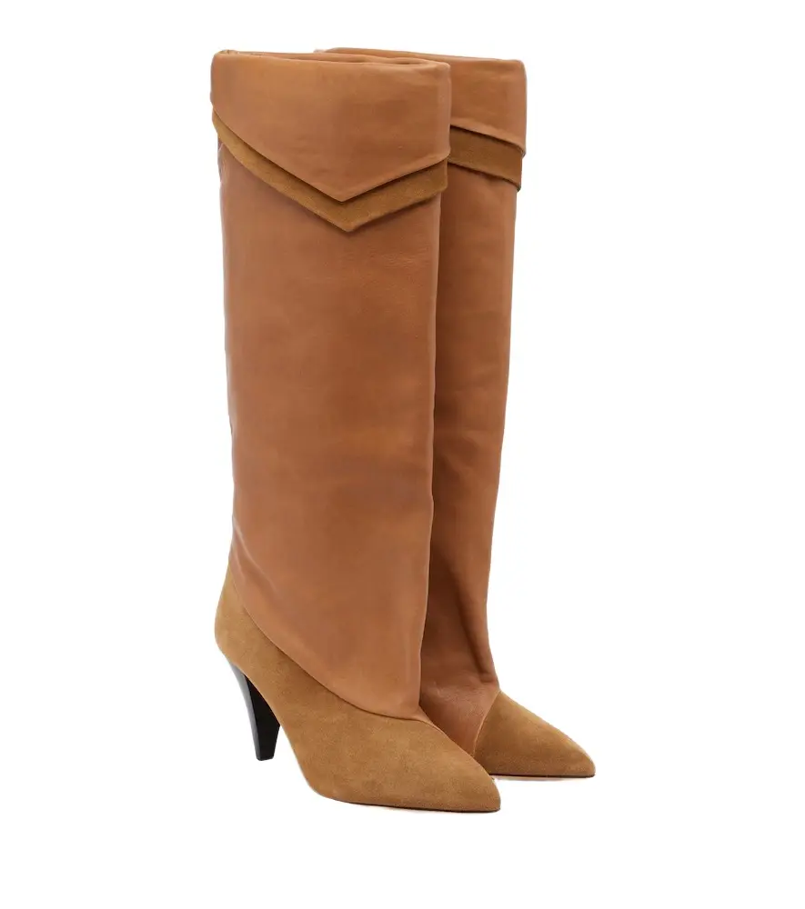 Isabel Marant Lezra suede and leather knee-high boots | Image 1 Isabel Marant Lezra suede and leather knee-high boots | Image 1