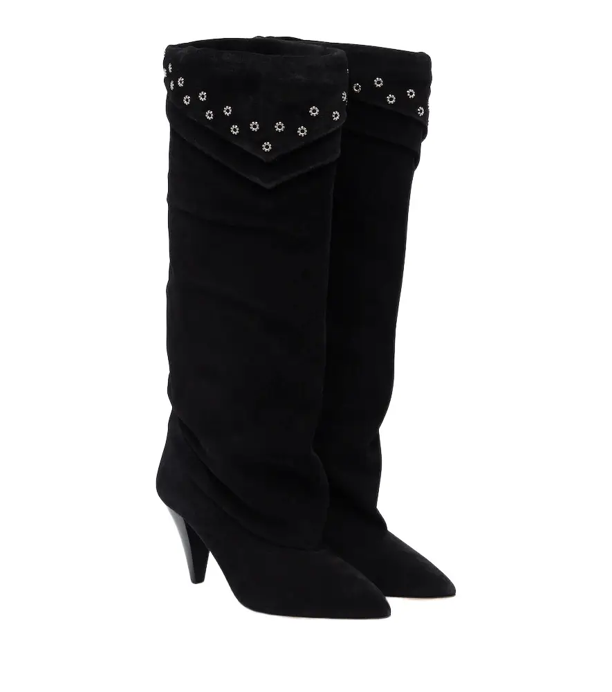 Isabel Marant Lezra embellished suede knee-high boots | Image 1 Isabel Marant Lezra embellished suede knee-high boots | Image 1