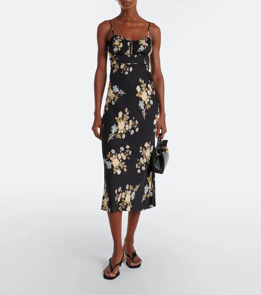 Veronica Beard Kieren floral silk-blend georgette midi dress | Thumbnail 4 Veronica Beard Kieren floral silk-blend georgette midi dress | Thumbnail 4