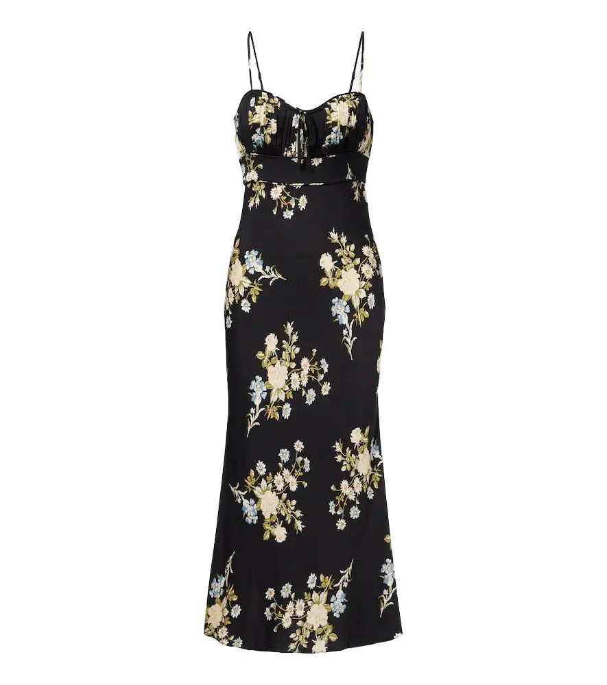 Veronica Beard Kieren floral silk-blend georgette midi dress