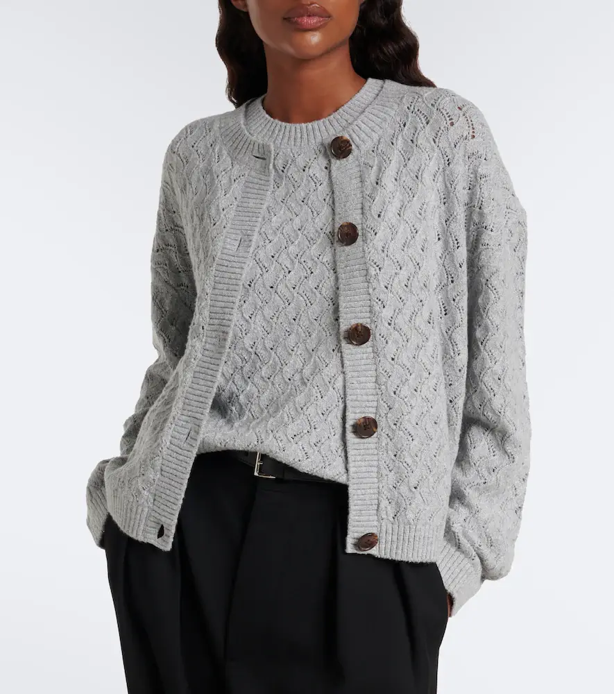 Varley Hazen pointelle cotton-blend sweater vest | Thumbnail 4