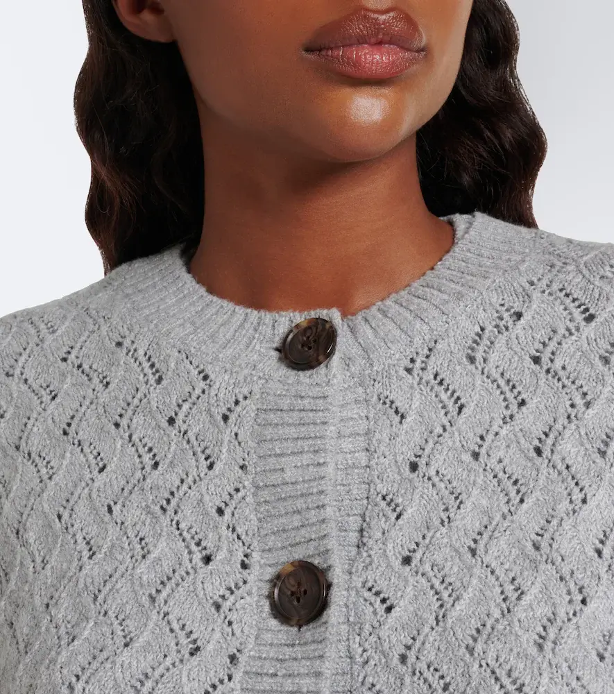 Varley Hossler pointelle cotton-blend cardigan | Thumbnail 5 Varley Hossler pointelle cotton-blend cardigan | Thumbnail 5